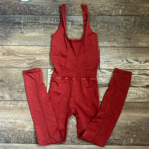 NWOT FP Movement Good Karma Onesie Washed Red XS/S - Picture 1 of 8